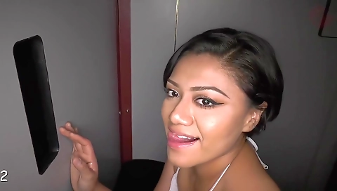 Latina milf with huge cock enjoys playing with a guy