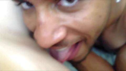 Amateur interracial video featuring a hot brunette