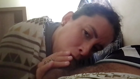 Ebony brunette with hairy pussy fucks her boyfriend