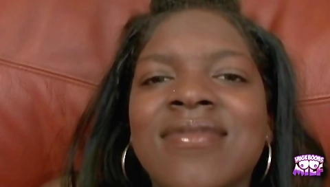 Sexy ebony milf fucked by a big cock and creampied