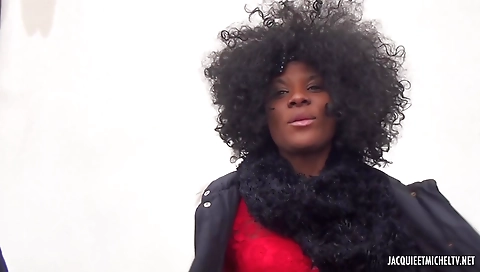 Black man is fucking his ebony friend and his black girl