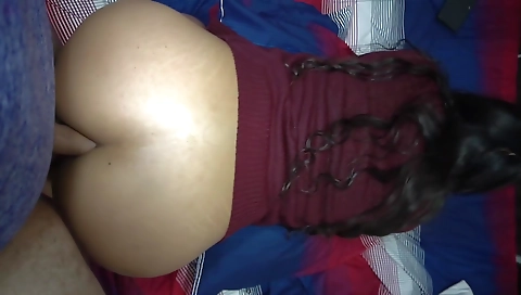 Black teen gets fucked and her ass gets all the cum she can take