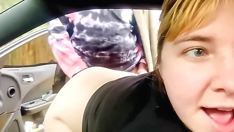 Amateur blonde fucks a large-fat blonde milf in outdoor