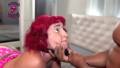 Busty redhead with a tattooed body enjoys a hot ass fuck