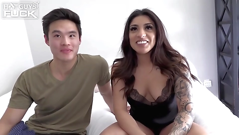 Ebony brunette with a tattooed ass 18+ and red head 18+