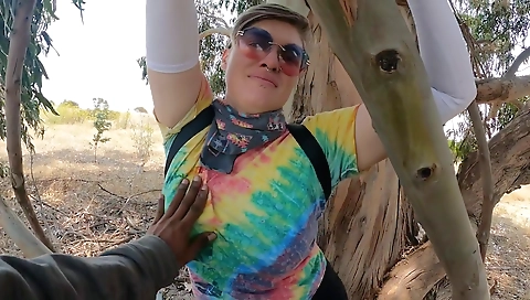 Tattooed brunette is going to take his cock in her mouth