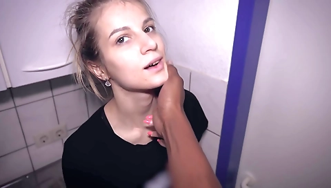 Horny blonde gets her tight pussy fucked by her friend