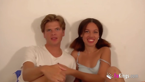 Amateur interracial teen 18+ fuck scene in the middle of the night