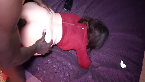 Interracial anal with a mature woman getting fucked