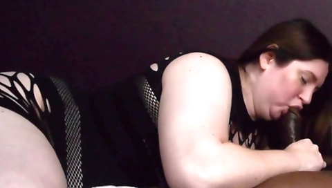 Amateur interracial video with a hot brunette girl