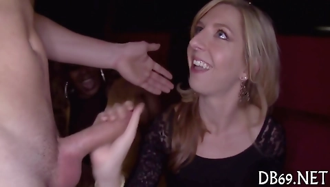 Two horny blondes and a black woman get banged by a big cock