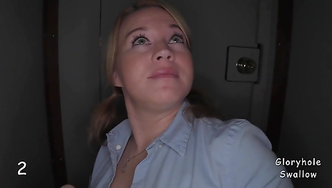 Amateur blonde takes 3 duds together in a interracial scene